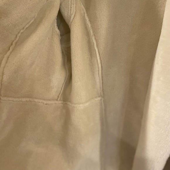 Dennis by Dennis Basso 1X light tan coat with faux fur inside faux suede 1X - Picture 12 of 15